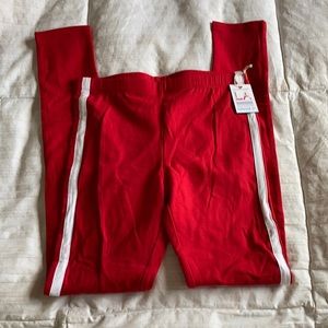 Red cotton leggings size s